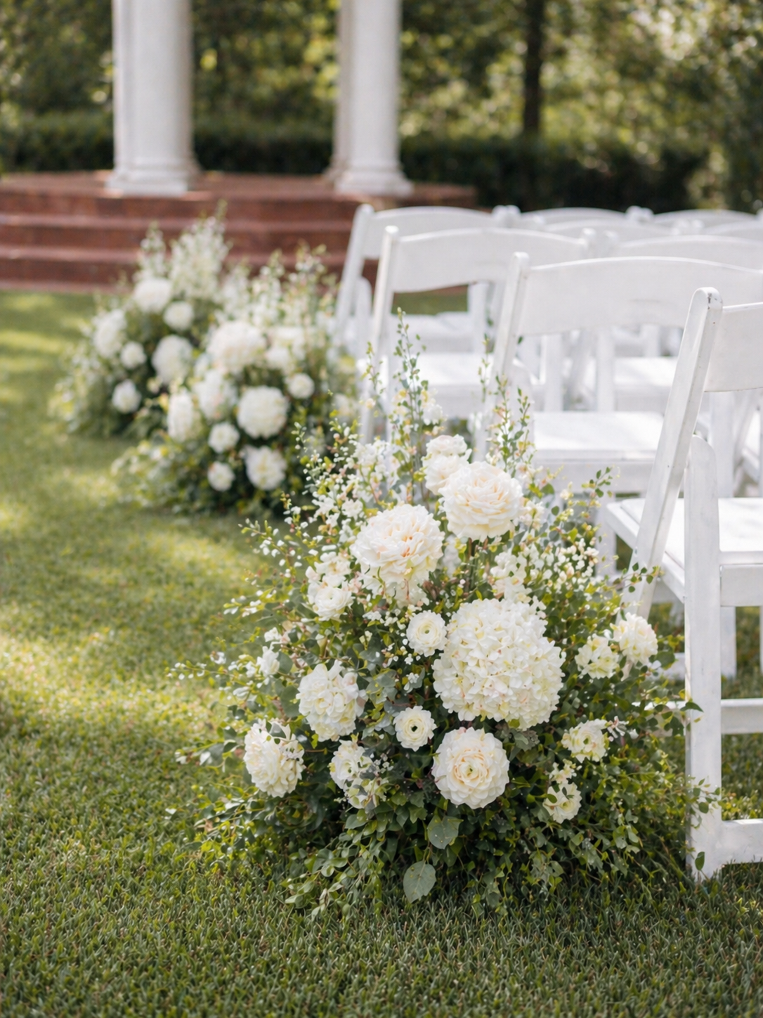 Classic White Aisle Flowers view 2