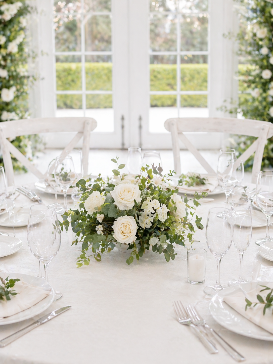 Ivory Garden Centerpiece