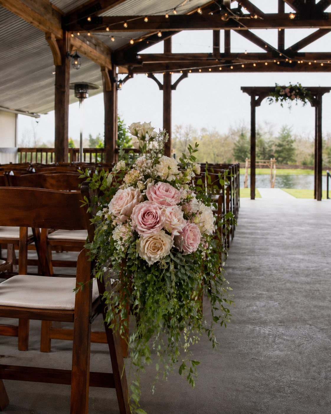 Garden Romance Aisle Flowers view 3